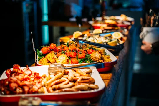 Kwality catering food prepared for a gathering